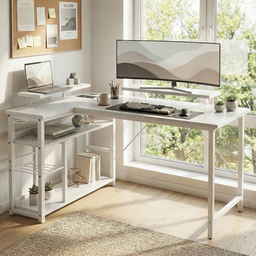 Home Office Desks - White - View 1