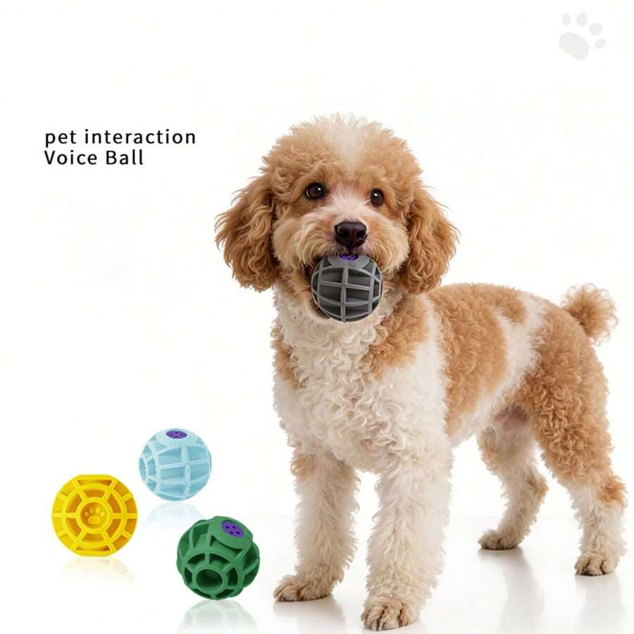 shuo ni mao yi Đồ chơi silicon phát âm thanh cho thú cưng, đồ chơi huấn luyện chó, đồ chơi nhai bằng silicon cho mèo và chó. - Màu vàng - Xem 1