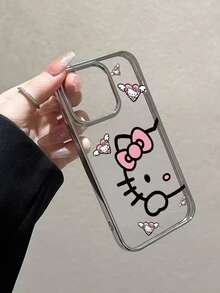 SANRIO 天使之心KT猫咪设计，兼容 17 Pro Max/14/13/12/11/16/15手机壳，电镀软保护套，优雅风格 - 無色 - 查看 4
