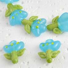 5颗可爱郁金香ins风小红花玻璃珠 DIY手工手链、项链、手机链、首饰制作材料 - 小紅花 - 查看 11