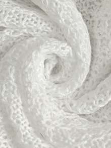 Women's Hollow Out Sleeveless Tie Waist Knit Mini Dress With Ruffled Hem, Suitable For Spring/Summer Beach, Vacation, Casual Daily Wear - White - View 11