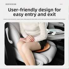360° Rotating Car Seat Cushion, Breathable Rotating Seat Pad, Anti-Slip 360 Degree Swivel Disc For Elderly And Pregnant Women, Universal Size 40cm/15.7in, Comfortable All Season, Multiple Colors Available, Car Accessory Gift - A - View 3