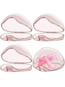 2pcs Pacifier Case, Transparent Baby Pacifier Storage Box (Pacifier Not Included), Essential Pacifier Accessory, Keeps Pacifier Clean, Easy To Clean - Pink - View 1