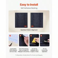 Peel And Stick Wallpaper, 15. 393. Inch Contact Paper Black Cracked Texture Waterpoof Self Adhesive, Easy To Clean Peel Wall Decorative Vinyl Roll Bedroom Kitchen Bathroom Office - Cracked Texture+W40xL1000 cm - View 3