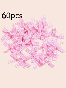 60 chiếc nơ bướm mini kẻ caro thủ công, nơ gói quà, phụ kiện quần áo nội y, kẹp tóc, đồ dùng DIY - Xem 10