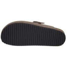 Womens Suede Clogs Mens Genuine Leather Mules Cork Footbed Sandals With Arch Support - Brown - View 5
