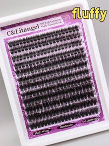Bộ mi giả tự làm mới 240 sợi, độ dày 100D, chiều dài hỗn hợp 8-18cm, mi nối tự làm 5D dày dặn, hoàn hảo cho trang điểm hàng ngày. Mi giả tự làm dày và tự nhiên, độ cong C/D, nhiều độ dài, hiệu ứng salon tại nhà, có thể tái sử dụng, mi giả mềm mại, không thấm nước, bền cả ngày. - D - Xem 2