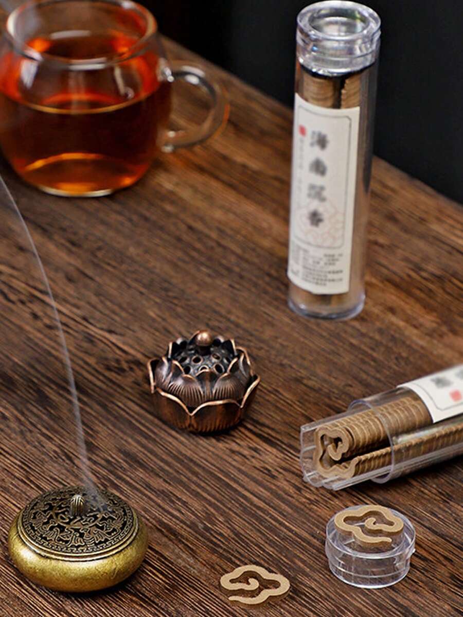 42片装高级云纹香盘，天然植物粉末香氛，适用于香道仪式和芳香疗法