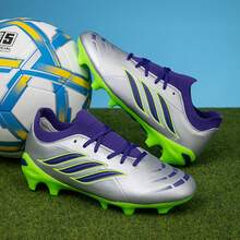 Giày bóng đá đinh dài mới dành cho nữ, giày thể thao thời trang đa năng, giày thường ngày, giày chạy bộ đế mềm, giày điền kinh. - Gai bạc - Xem 5