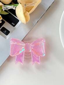 1个创意全息蝴蝶结极简3D手机支架，可扩展桌面手机支架，可折叠气垫手机支架 - 彩色 - 查看 18