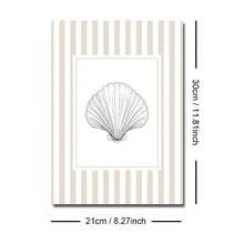 1/3pcs Set Unframed Boho Beige Striped Seashell Canvas Poster Summer Coastal Nautical Cottage Wall Art Print Minimalist Beach House Decor Painting For Apartment,Living Room,Bedroom,Modern Home Decoration - A - View 18