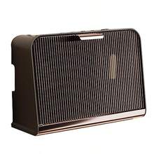 Tangle-Free Desktop Cable Management Box With Vertical Striped Panel Data Cable Storage Cable Storage Spring Mother's Day - Brown Color Large Size - View 1