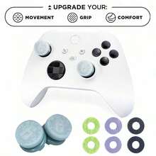 Gaming Controller Accessories Kit – 2 Silicone Thumb Grips + 6 Precision Rings For /, Improve Control And Add More Fun To Games - 查看 3