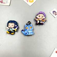 12件套 女巫狩猎主题树脂饰品，包括钥匙扣、冰箱贴、手机壳贴纸 - 彩色 - 查看 5