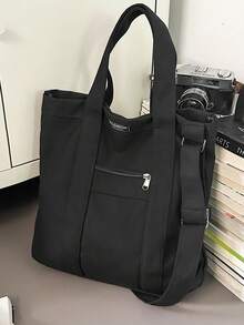 Retro Fashion Men's Tote Bag, Large Capacity Japanese Style Shoulder Bag, Suitable For Work, School, Vacation, Commuting, Can Be Worn Crossbody Or As A Backpack, Essential For Back To School Canvas Tote - Multicolor - View 15