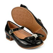 Girls' Heeled Ballet Flats, Sizes 28 To 36, Direct From The Factory, Super Comfortable 101-503 - 黑色 - 查看 4