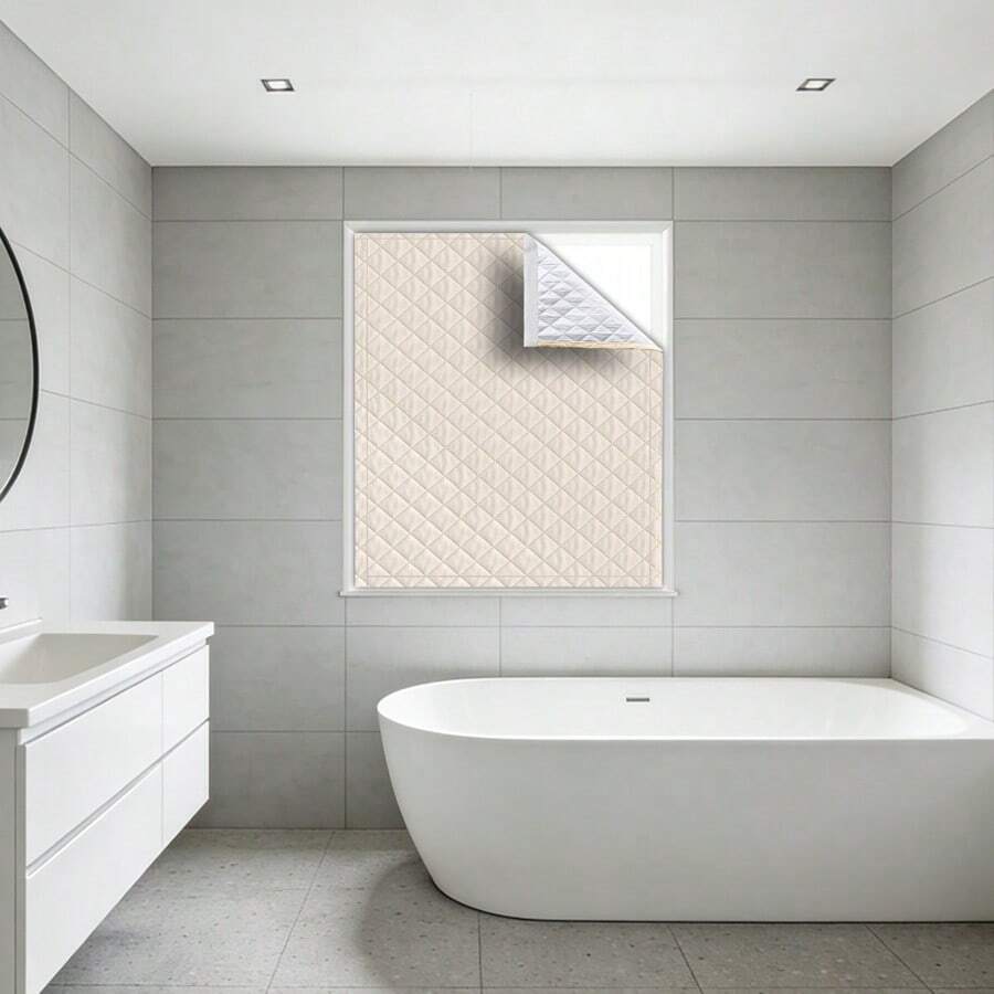 Rèm cách âm dày dặn, tự dính, cản sáng hoàn toàn, thích hợp cho phòng tắm/phòng ngủ. - 1PC - Xem 1
