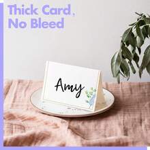 24/48pcs Small Delicate Floral Pattern Blank Business Cards, Wedding/Dinner Table Cards - A - View 5