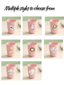 1pc Customizable Creative Toothbrush Cup, Dorm Gargle Cup, Minimalist Portable Couple Style, Cold Water Cup, Easter Gift, Cute Animal Pattern, Thickened Durable Bathroom Cup, Can Add Your Logo/Design, Personalized Gift - Multicolor - View 10