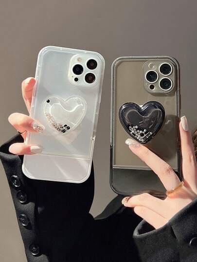 1个高级心形充气可折叠旋转慵懒手机支架