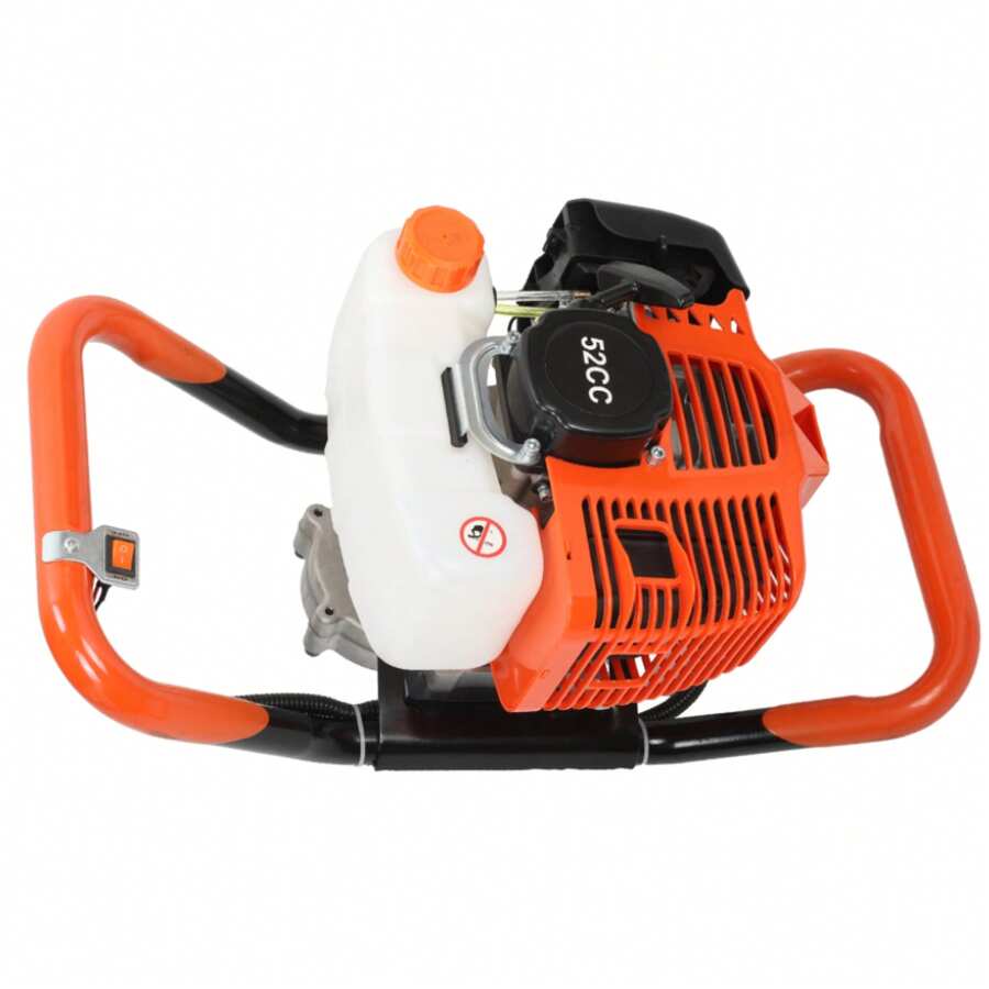 Lislark Petrol Auger Post Hole Digger - 52cc Fence Post Digger Tool For Tree Planting, Poles And Shrubs - Orange Engine - View 1