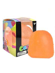 Juguete apretable de cubo de hielo con azúcar malteada, juguete antiestrés con forma de cubo de hielo y copo de nieve - Naranja - Ver 4