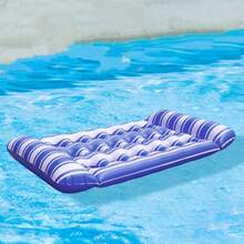 Inflatable Swimming Pool Hammock With Mesh, Suitable For Vacation, Party And Relaxation. Available In Colors Such As Pink, Yellow, White, Green, Blue. Outdoor Hammock, Essential For Pool And Beach, Great For Photo Shoots, Pool Inflatable, Beach Essentials, Pool Float - Multicolor - View 4