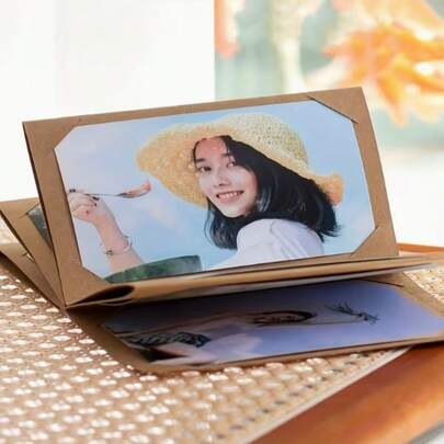 1 cuốn album ảnh gấp kiểu đàn accordion 6 inch tự làm, thích hợp làm quà cưới, quà gia đình, quà kỷ niệm, quà sinh nhật.
