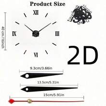 16英寸/36英寸/47英寸现代设计大型挂钟 3D/2D DIY石英钟 时尚手表 亚克力镜面贴纸 客厅家居装饰钟 镜面数字贴纸 客厅办公室装饰礼品 家居装饰 房间装饰 - 多色 - 查看 11