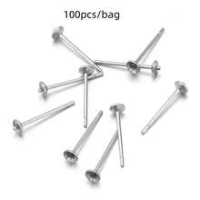 20/100个/包 3-10毫米不锈钢珍珠耳钉，珍珠耳钉背托，低过敏性耳针，适用于DIY珠宝制作 - 珍珠耳針 - 查看 8