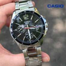 Đồng hồ thể thao nam Casio MTP-1374D, chống nước 100M, dây thép không gỉ, chức năng bấm giờ và chạy bằng pin thạch anh. - Một cỡ - Xem 3