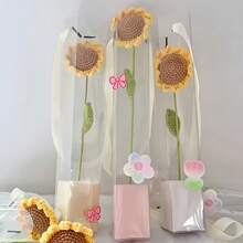 10-Piece Handheld Flower Box Set Featuring Transparent Plastic Roses And Tulips In A Gift Box With A Foldable Design-Perfect For Florists And Gift Wrapping, And An Ideal Choice For Mother's Day, Birthdays, And Anniversaries - Hand-held Packaging Box - View 3