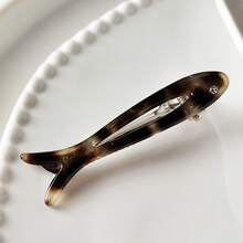 6个/4个/3个可爱醋酸纤维鱼形发夹，鸭嘴夹，甜美女孩刘海夹，百搭优雅发饰 - 彩色 - 查看 6