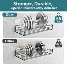 KaiwayInno 4 Pack Shower Caddy Adhesive Replacement, Strong Shower Shelf Adhesive Hooks For Corner Shelf Basket, Bathroom Rack, Kitchen Rack And Soap Holder - ColorA - 查看 3