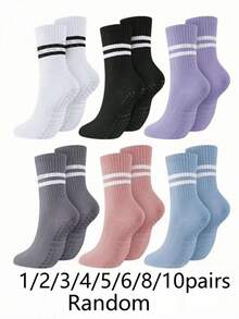 Casual Versatile Striped Sports Socks - Multicolor - View 16