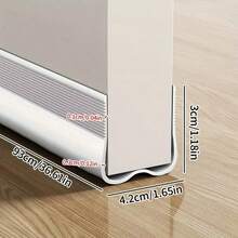 PVC Flexible Door Bottom Sealing Strip - Door Air Damping Strip, Easy To Install Adhesive Windproof Strip, Noise Reduction, Comfortable For Home Use - 白色1件 - 查看 3