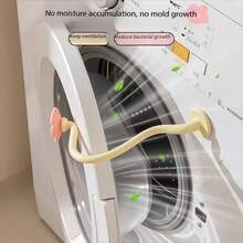 Flexible ABS Washing Machine Door Bracket - Keeps Washing Machine Door Open For Ventilation And Anti-Mildew, Floral Design Washing Machine Door Support | Flexible ABS Ventilation Bracket, Tool-Free Installation, No Drilling Floral Washing Machine Door Block | Made Of Flexible ABS Material To Prevent Odor And Mildew, Washing Machine Door Accessory - Cute Floral Flexible ABS Ventilation Bracket For Air Circulation, Flexible ABS Floral Washing Machine Door Bracket | Easy To Install To Keep Door Open And Prevent Musty Smell - Multicolor - View 3