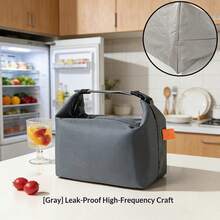 1pc High-Quality Minimalist Insulated Lunch Bag, Large Capacity Bento Box Carrier, Portable Outdoor Picnic Work Lunch Tote - Multicolor - View 14