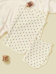 1pc Waterproof Baby Urine Pad, Reusable Heart-Shaped Diaper Changing Mat, Soft & Absorbent For Newborn Infant Care - Multicolor - View 4