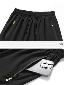 1件男友风柔软透气健身跑步运动短裤，夏季 - 黑色 - 查看 8