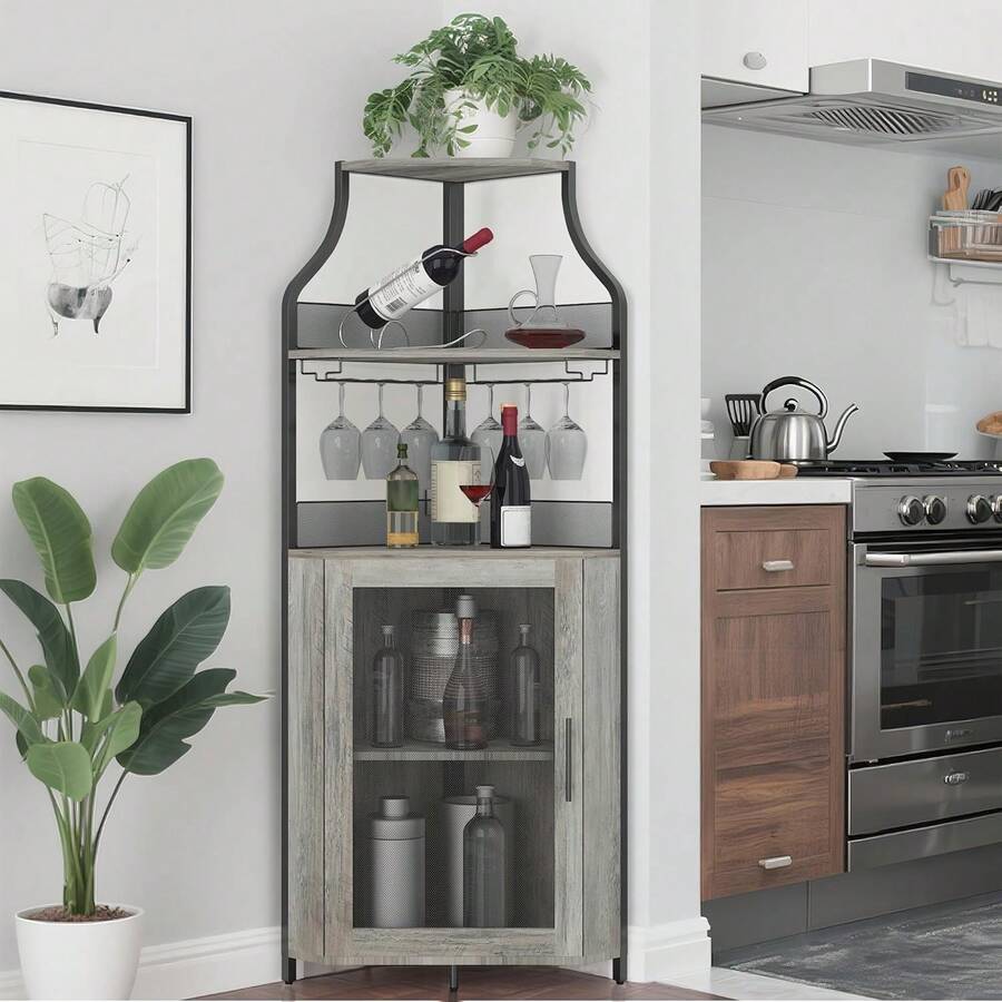 Freestanding Wine Racks & Cabinets - Gray Without Lights - View 1