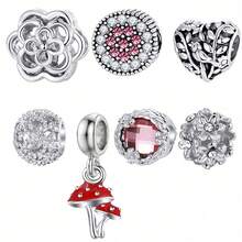 9/11pcs Hollow Flower, Mushroom, Heart-Shaped Animal Rhinestone Jewelry DIY Accessories - Multicolor - View 3