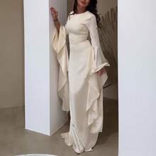 Personalized Design Sense Slim And Thin Waist Temperament Dress Women - Màu be - Xem 4