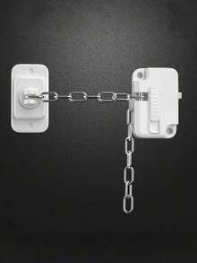 1pc Window Cabinet Refrigerator Chain Lock, Window Chain Lock Sliding Door Limiter, High-Rise Anti Fall Protection Lock Buckle, Child Safety Lock, Upgraded Window Lock, Anti-Theft And Anti Pry, Preventing Children From Opening Windows, Safety Lock Card No Need To Drill Holes, Home Decoration, Holiday Parties, Baby Protective Equipment, Women's Gifts - Multiple Styles - View 4
