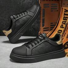 男士高品质厚底运动鞋、青少年滑板鞋、户外徒步鞋 - 黑色 - 查看 2