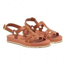 Women's Flat Sandal, Super Comfortable, Soft, Stylish, Casual, For All Occasions - Rỉ Nâu - Xem 6