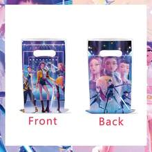 1 Set/10 New Girl Group Themed Birthday Party Gift Bags, Disposable Pearl Film Gift Storage Tote Bags, New Year Gifts, Valentine's Day Gifts, Easter Gifts - Multicolor - View 2