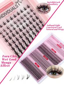 CMAYOME 600pcs/Set, 528pcs/Set, 482pcs/Set, 480pcs/Set, 384pcs/Set, 320pcs/Set, 120pcs/Set D-Curl Eyelash Extension Kit, DIY Eyelash Extension Set, Lightweight Natural Curly Lashes, Delicate And Feathery, Curl Similar To Natural Lashes, Length 9-20mm, 30D, 40D, 50D, 60D, 80D - Pink - View 4