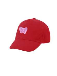 1 Stück Kinder Baseball Kappe, rosa paillettenbesetzter Schmetterling Logo Stickerei, weiches Oberteil Design, multifunktionale Sonnenschutz Baseball Kappe, hochwertige gebogene Krempe, atmungsaktiv und nicht stickig, geeignet für Alter 1-3 Jahre - 1PC - Übersicht 10
