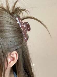 4 buc/1 buc cleme de păr cu gheare de flori, tonuri de roz și maro, cleme de păr cu gheare florale acrilice cu dinte, floare de trandafir dulce, accesorii de păr retro elegante pentru femei, cleme de păr de vară pentru plajă, vacanță, călătorie - Multicolor - Vizualizare 10